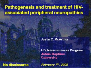 Pathogenesis and treatment of HIV-associated peripheral neuropathies