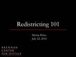Redistricting 101