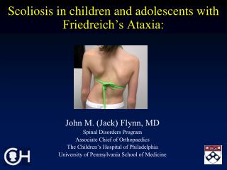 Scoliosis in children and adolescents with Friedreich’s Ataxia: