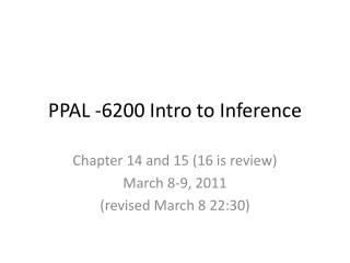 PPAL -6200 Intro to Inference