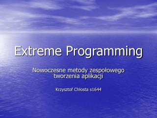 Extreme Programming