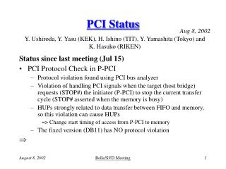 PCI Status