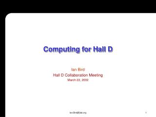 Computing for Hall D