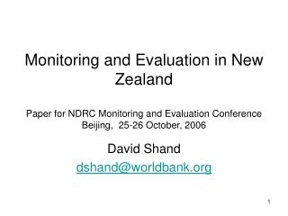 David Shand dshand@worldbank