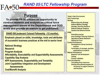 RAND 05/LTC Fellowship Program