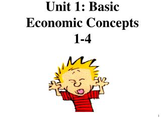 Unit 1: Basic Economic Concepts 1-4