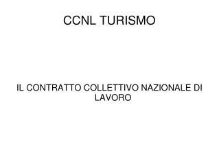 CCNL TURISMO