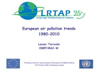 European air pollution trends 1980-2010 Leonor Tarras ón EMEP/MSC-W
