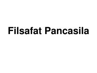 Filsafat Pancasila