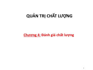 QUẢN TRỊ CHẤT LƯỢNG