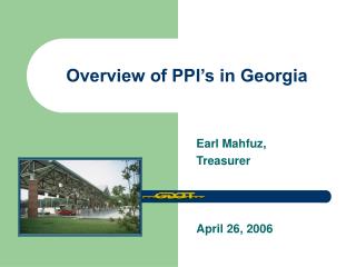 Overview of PPI’s in Georgia