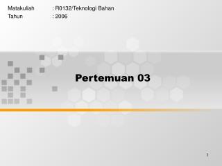 Pertemuan 03