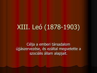 XIII. Leó (1878-1903)