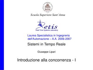 Laurea Specialistica in Ingegneria dell'Automazione – A.A. 2006-2007