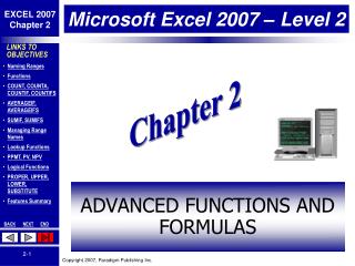 Microsoft Excel 2007 – Level 2