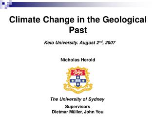 Climate Change in the Geological Past