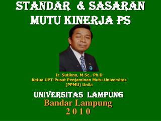 STANDAR &amp; SASARAN MUTU KINERJA PS