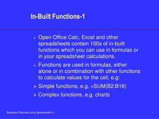 In-Built Functions-1