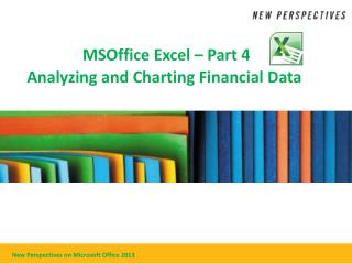 MSOffice Excel – Part 4 Analyzing and Charting Financial Data