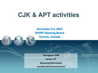 CJK & APT activities