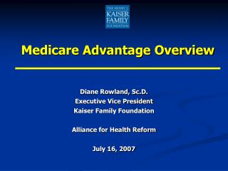 Medicare Advantage Overview