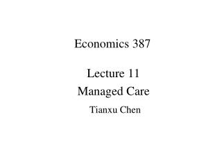 Economics 387