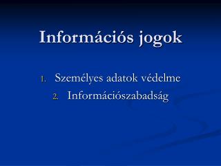 Információs jogok