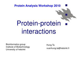 Protein-protein interactions