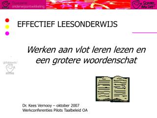 Werken aan vlot leren lezen en een grotere woordenschat