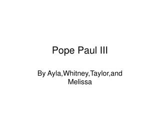 Pope Paul III