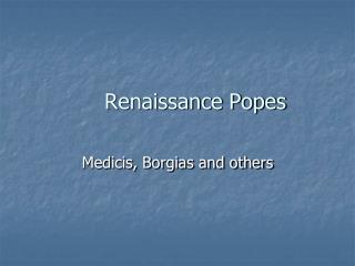 Renaissance Popes