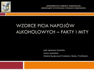 Wzorce picia napojów alkoholowych – fakty i mity