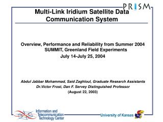 Multi-Link Iridium Satellite Data Communication System