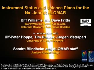 Instrument Status and Science Plans for the Na Lidar at ALOMAR