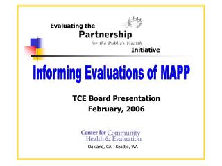TCE Board Presentation February, 2006