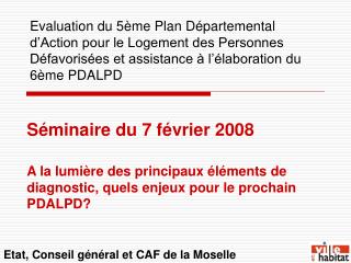 Séminaire du 7 février 2008