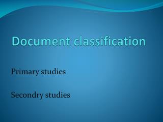 Document classification
