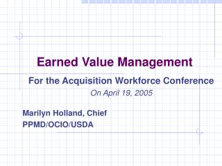 Earned Value Management