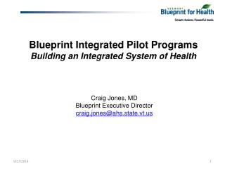 Blueprint Integrated Pilot Programs Building an Integrated System of Health