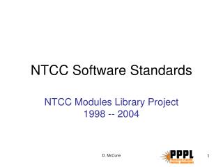 NTCC Software Standards