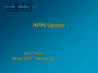 ARIN Update