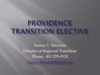 Providence Transition Elective