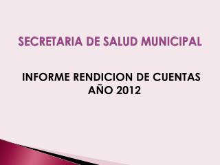 SECRETARIA DE SALUD MUNICIPAL