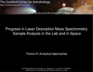 Progress in Laser Desorption Mass Spectrometry: Sample Analysis in the Lab and in Space