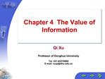 Chapter 4 The Value of Information
