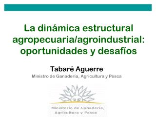 La dinámica estructural agropecuaria/agroindustrial: oportunidades y desafíos