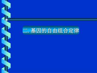 二.基因的自由组合定律