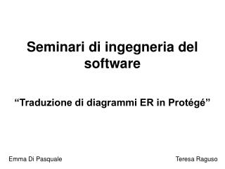 Seminari di ingegneria del software