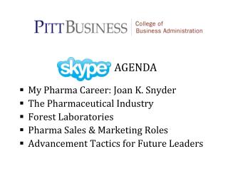 My Pharma Career: Joan K. Snyder The Pharmaceutical Industry Forest Laboratories