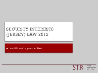 Security Interests (Jersey) Law 2012
